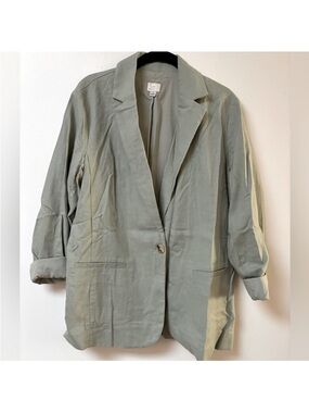 a new day Sage Green Single-Button Blazer
